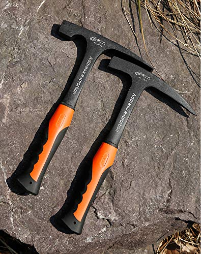 Forged Brick Hammer, Geologist Rock Pick, Bricklayer's/Mason's Hammer - 30 oz Masonary Tool with Forged Steel Construction & Shock Reduction Grip
