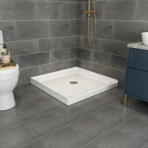 goodyo 36" x 36" shower base single threshold center drain shower pan in white