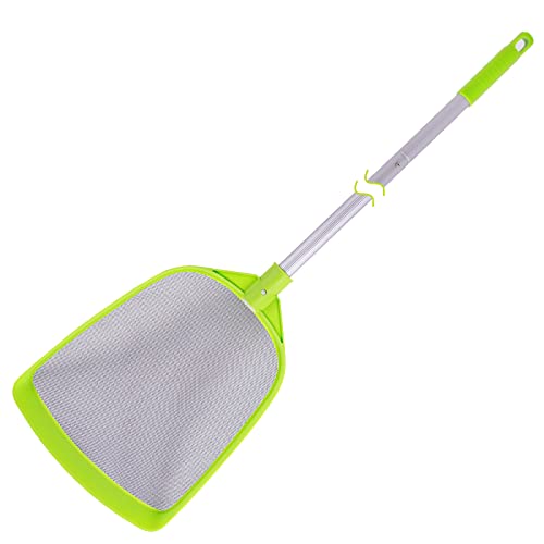 Sepetrel Pool Leaf Skimmer Net with 24-56 Inch Premium Pole,Medium Sized Net for Cleaning Pool, Pond,Spa,Hot Tub