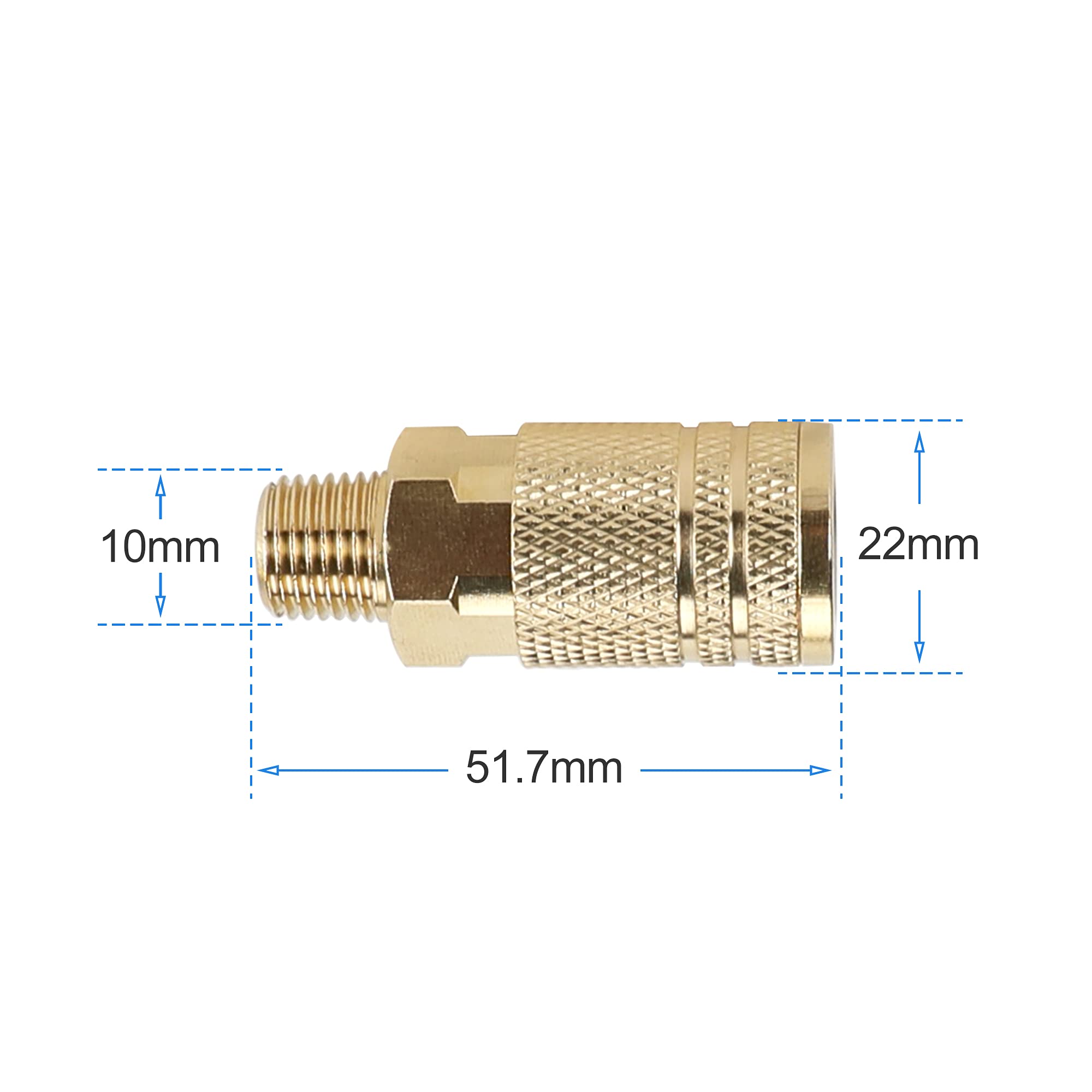 Hynade 1/4 Inch NPT Plug Male Female Industrial Air Plug, Male Coupler, Pneumatic Plugs, Quick Connector Air Fittings Kits(1/4'' F-NPT)