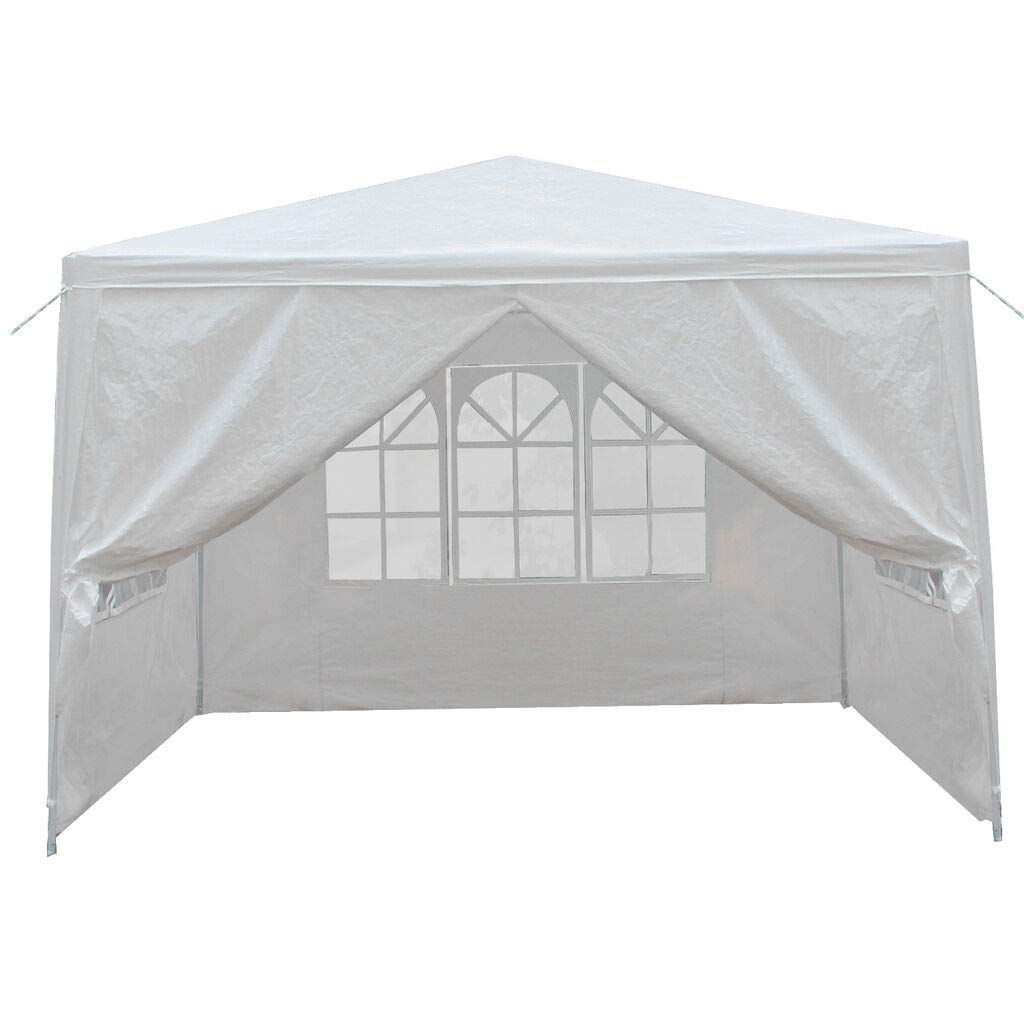 Canopy Party Tent Sidewall with Windows White 10'x10' Carport Garage Car Shelter