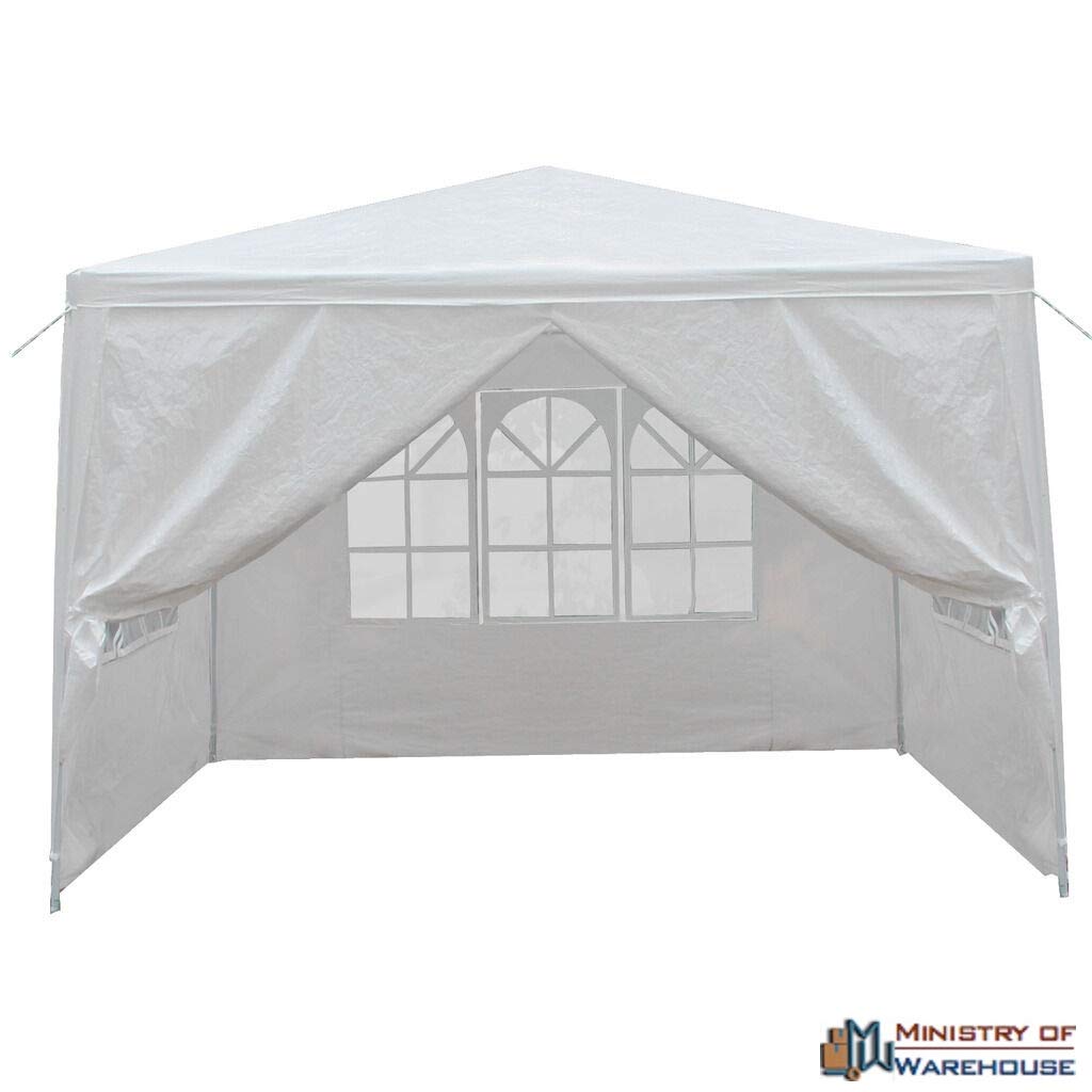 Canopy Party Tent Sidewall with Windows White 10'x10' Carport Garage Car Shelter