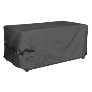 porch shield patio deck box storage cover - outdoor waterproof 600d rectangular fire pit table covers 62 x 29 inch, black