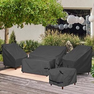 Porch Shield Patio Deck Box Storage Cover - Outdoor Waterproof 600D Rectangular Fire Pit Table Covers 62 x 29 inch, Black