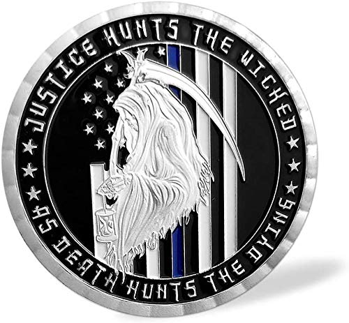 U.S.Thin Blue Line Challenge Coin Police Officer Law Enforcement Military Coin