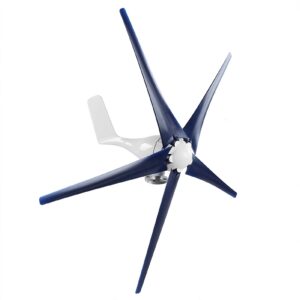 hilitand 800w windmill generator set, 5 blade small wind turbines kit industrial energy equipment (blue 24v)