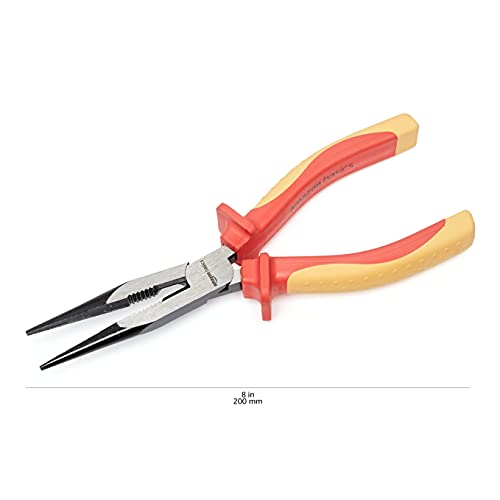 Amazon Basics 1000 Volt VDE Insulated Long Nose Pliers, 8-inch