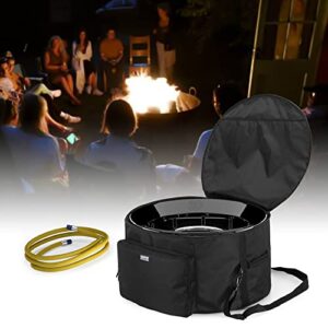 SAMDEW 24-Inch Outdoor Fire Pit Bag Compatible with Outland Firebowl Model 883 885, Firebowl Travel Carrying Case for 24-Inch Diameter Propane Gas Fire Pit, Black, Bag Only