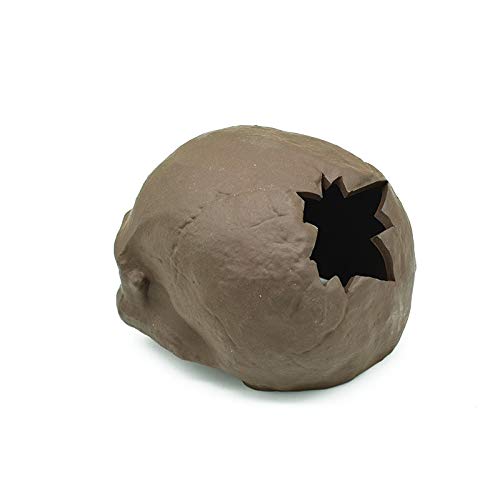 Vinyl Etchings 2pcs Imitated Human Skull Gas Log for Indoor or Outdoor Fireplaces, Fire Pits Halloween Decor