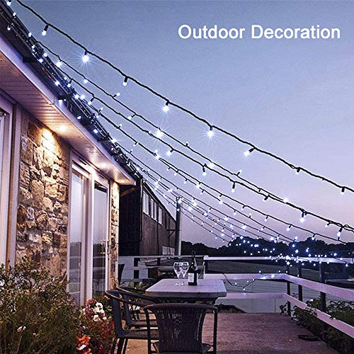 woohaha 2 Pack Solar String Lights Outdoor, 39ft 100 LED 8 Modes Waterproof Fairy Lights, Decoration for Garden Tree Patio Yard Wedding Party (100L-Cool White)