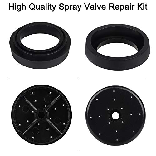 KWODE Pre-rinse Spray Valve Repair Kit for All Commercial Sink Sprayer Spray Face Bumper and Screw Repair Part Black