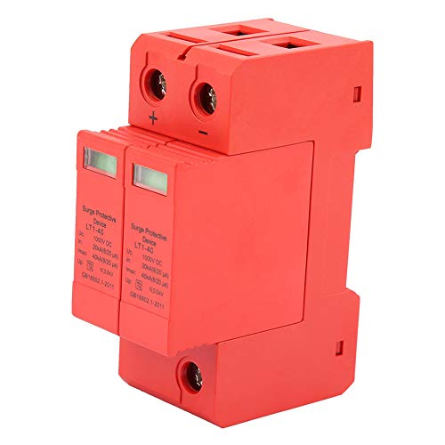 Protective Arrester Device，Home Lightning Protection DC 1000V 2P 20KA to 40KA Low Voltage Arrester Device for Lightning Protection Power Distribution and Control Appliances