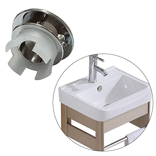 4 Pack Basin Sink Overflow Cap, Sink Overflow Cover, Solid Round Hole Cover Replacement Insert in Hole Caps (22mm-24mm) for Bathroom Kitchen