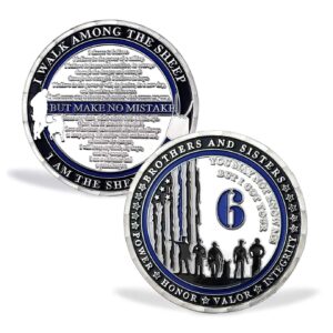 thin blue line police officer challenge coin i got your 6
