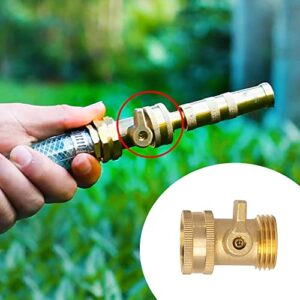 Xiny Tool Brass Garden Hose Shut Off Valve, Heavy Duty 3/4 Inch Solid Brass Garden Hose Shut Off Valve with 4 Extra Rubber Washers (4)