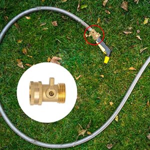 Xiny Tool Brass Garden Hose Shut Off Valve, Heavy Duty 3/4 Inch Solid Brass Garden Hose Shut Off Valve with 4 Extra Rubber Washers (4)