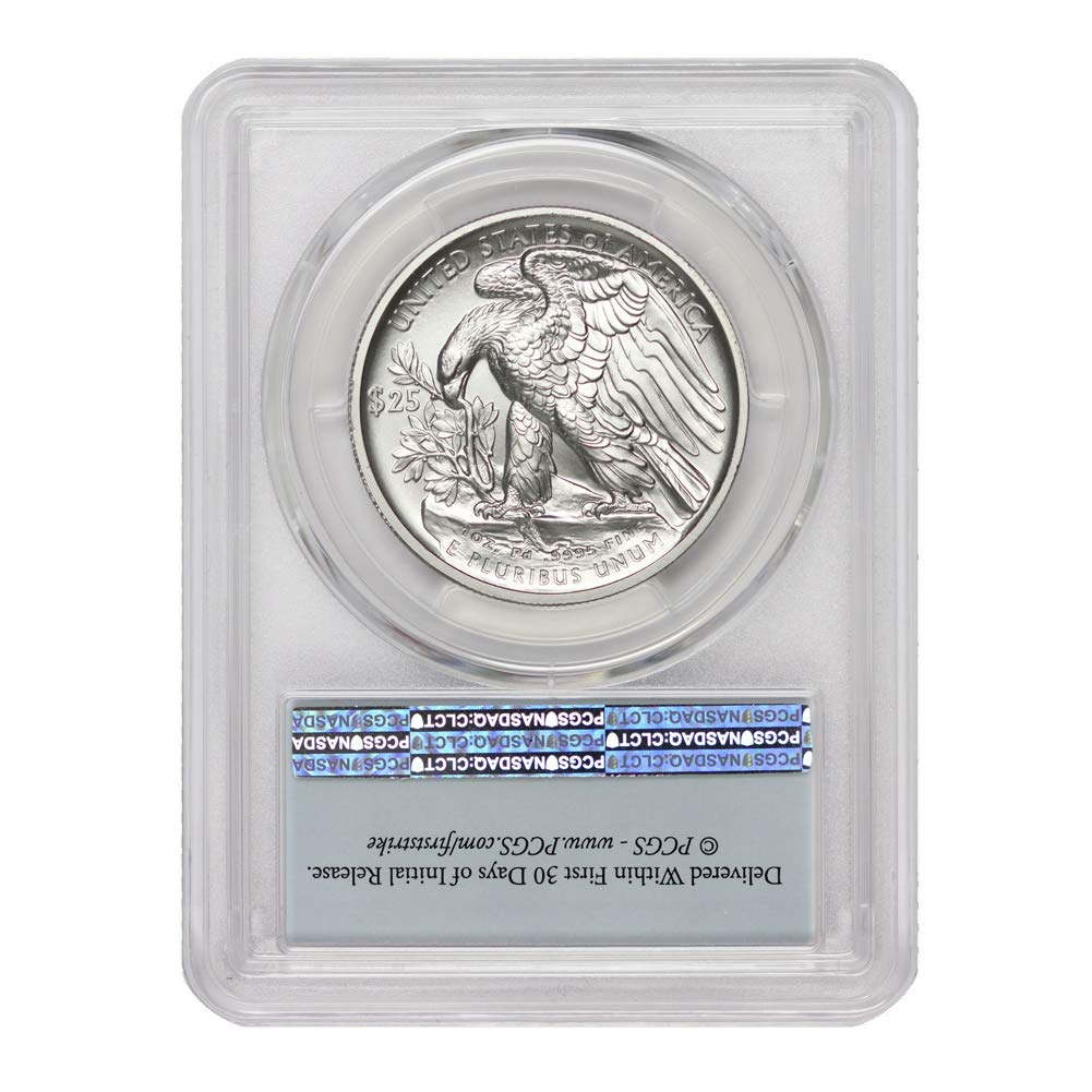 2020 W 1 oz American Palladium Eagle SP-70 First Strike Flag Label $25 SP70 PCGS