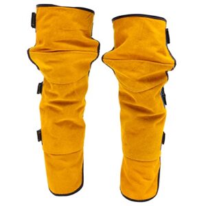 tehaux welding leg cover thicken knee pads abrasion resistant welding spats leg cover sleeve wraps for welder heat abrasion resistant foot leg protection