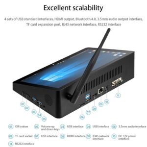 Tablet Computer, PiPo X10s All-in-One Mini PC 10.1 inch 6GB+64GB Windows 10 IntelCeleron J4105 Quad Core Tablet PC, Support WiFi BT TF Card RJ45