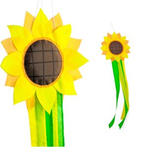 Madrona Brands Sunflower Windsock | Durable Outdoor Hanging Decoration | Yard, Garden, Patio, Home and More | 42-Inch