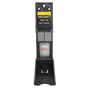 Eboxer Height Measuring Tape Measure 6.56Ft/2m, Automatic Retractable Adult Child Height Tool Ruler, Wall Mounted Metal Measuring Tool for Height Measurement (Black)