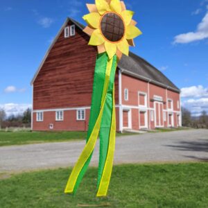 Madrona Brands Sunflower Windsock | Durable Outdoor Hanging Decoration | Yard, Garden, Patio, Home and More | 42-Inch