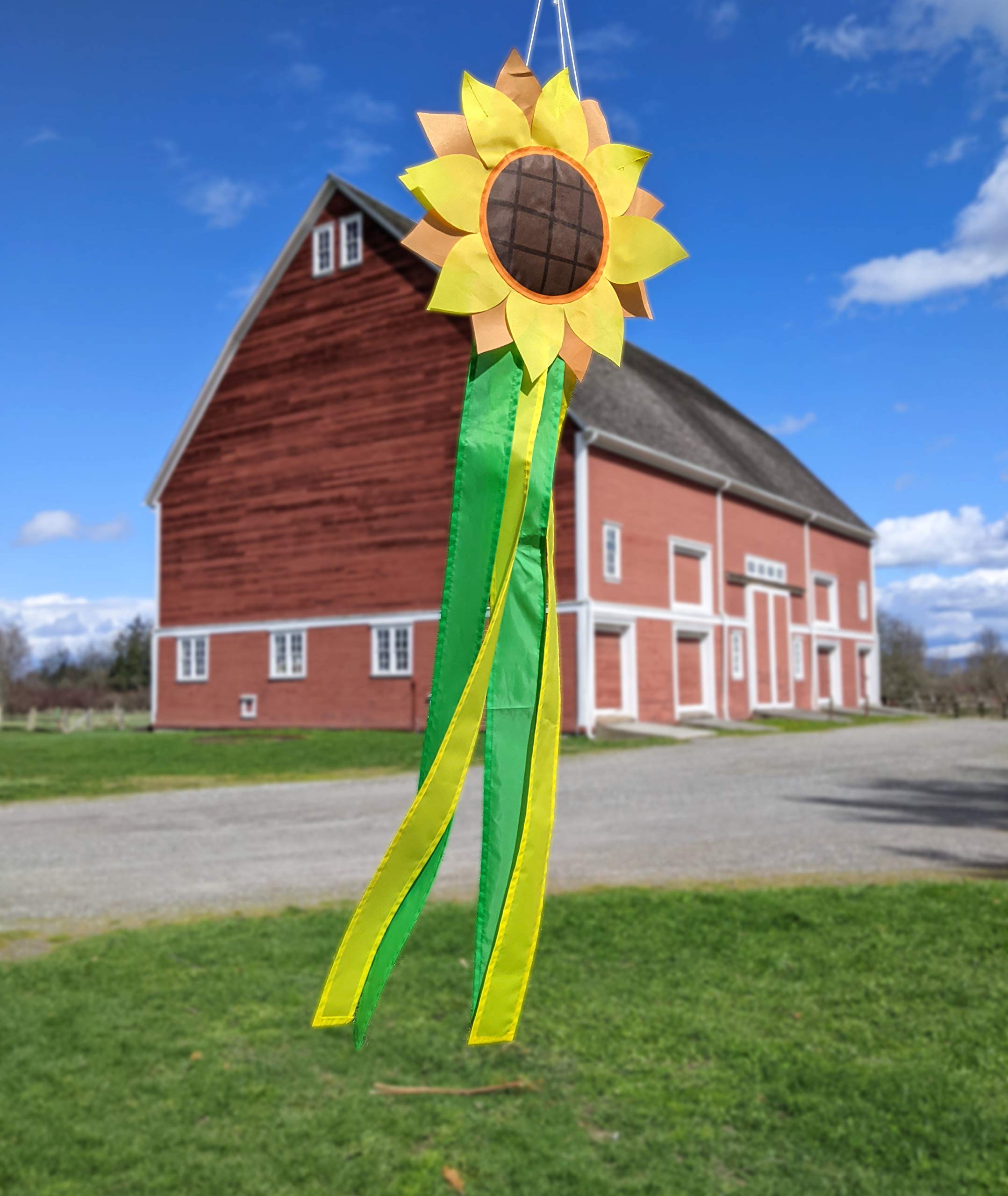 Madrona Brands Sunflower Windsock | Durable Outdoor Hanging Decoration | Yard, Garden, Patio, Home and More | 42-Inch