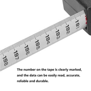 Eboxer Height Measuring Tape Measure 6.56Ft/2m, Automatic Retractable Adult Child Height Tool Ruler, Wall Mounted Metal Measuring Tool for Height Measurement (Black)