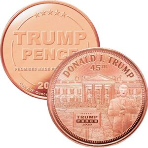 1 oz .999 pure copper round/challenge coin (donald trump - the white house)
