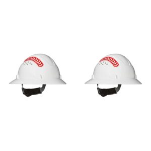 coast sh300 full brim safety hard hat with directional reflective arrows white, 1 count (pack of 1)