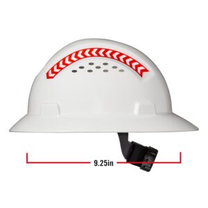 Coast SH300 Full Brim Safety Hard Hat with Directional Reflective Arrows White, 1 Count (Pack of 1)