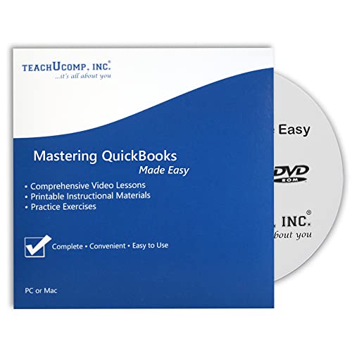 TEACHUCOMP Video Training Tutorial for QuickBooks Desktop Pro 2021 DVD-ROM Course and PDF Manual