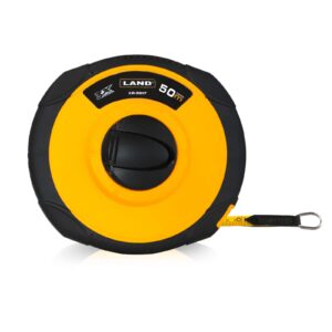 land long fiberglass tape measure - 165ft/50m by 1/2-inch,inch/metric scale,light and convenient (165ft)