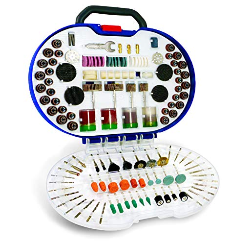 REV Rotary Tool Accessories Kit 276pcs Universal Fitment For Easy Grinding Sanding Carving Drilling Polishing Cutting Sharpening Cleaning Set DIY