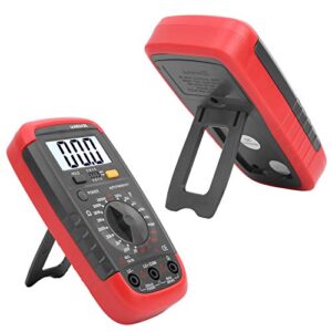 Eujgoov UA6243L Handheld Digital LED Multimeter Capacitance Meter Resistance Tester 1999 Display with Test Leads