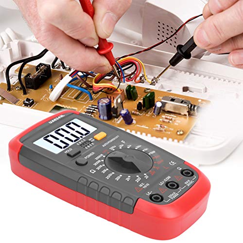 Eujgoov UA6243L Handheld Digital LED Multimeter Capacitance Meter Resistance Tester 1999 Display with Test Leads