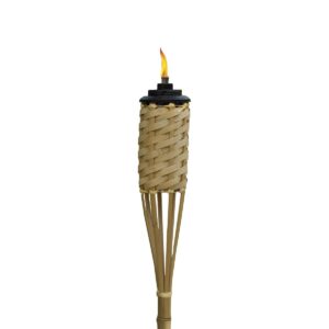 TIKI Brand Weather Resistant Coated Torch, Outdoor Décor for Home, Garden, Patio 12-Pack 57 in Bamboo, 1120116, Pack of 12, Natural,Pack of 12