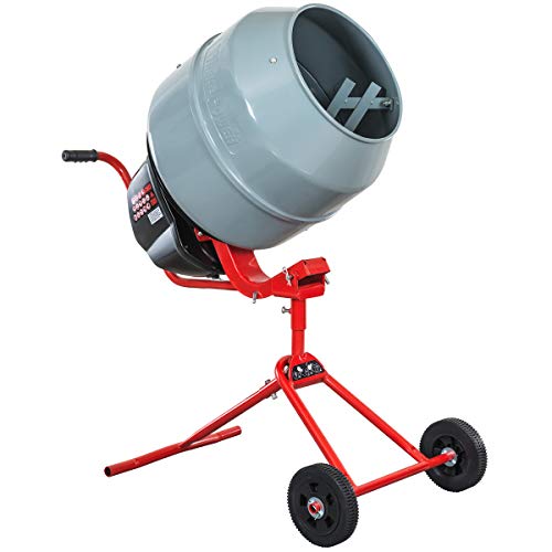 XtremepowerUS 550W Portable Electric Concrete Mixer Cement Mixing Barrow Machine Mixing Mortar Handle with Wheel (4.6 cu/ft.)