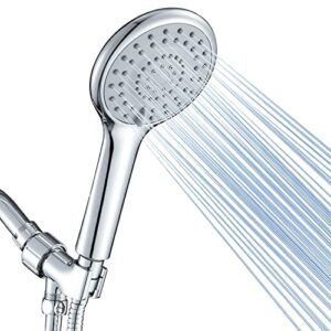 doiliese shower heads with handheld spray 5-mode,anti-clog nozzles shower heads high pressure,hand held shower head with long hose 60inch chrome