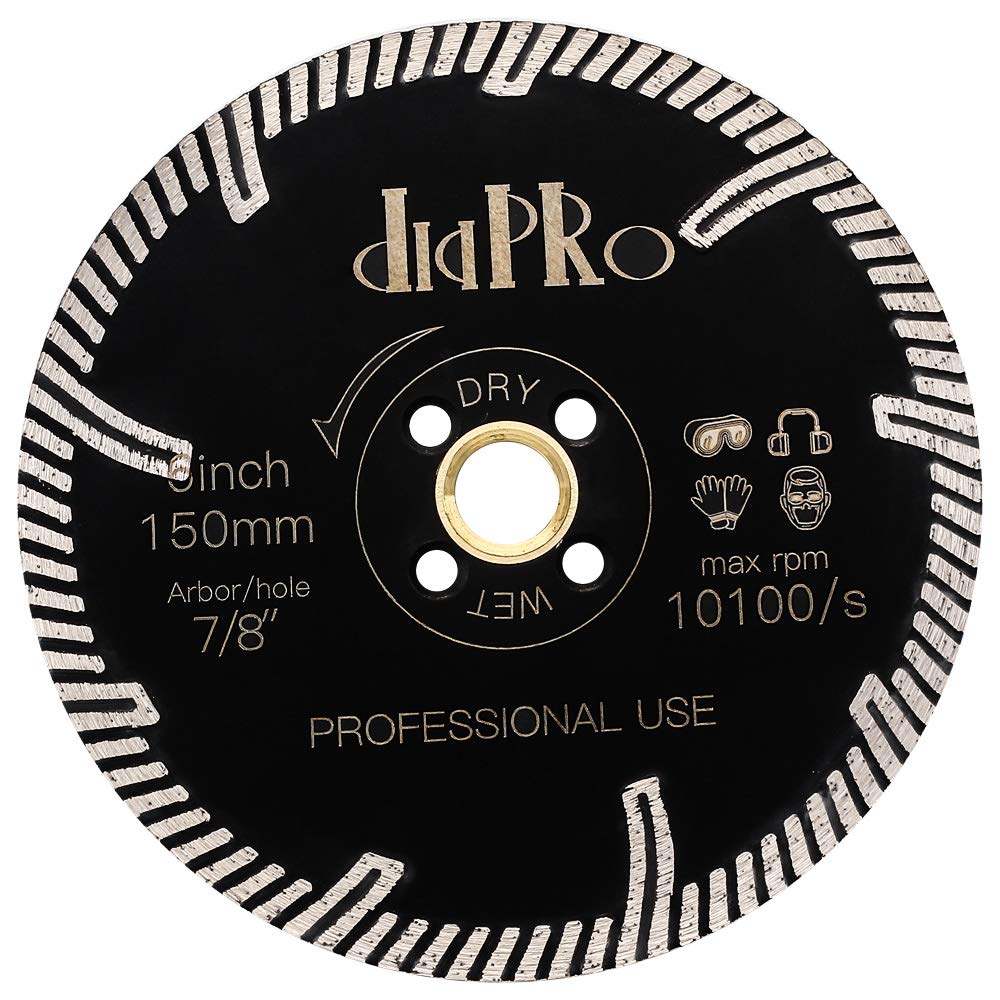 Diapro 6" Granite Blade Diamond Cutting Blade for Cutting and Grinding Granite Marble Porcelain Tile (6"-1pc)…