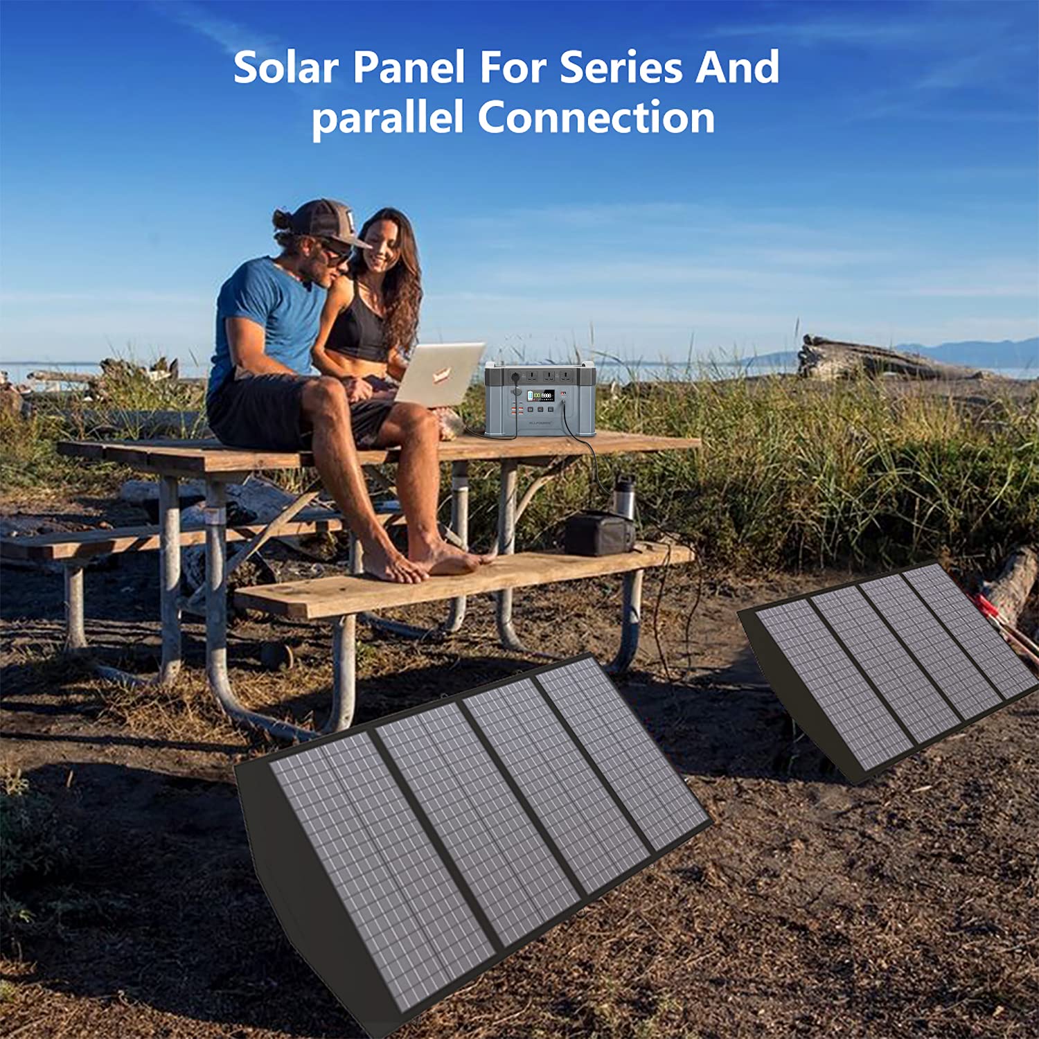 ALLPOWERS SP029 140W Portable Solar Panel Charger for Laptop Cellphone, Waterproof IP65 Foldable Solar Panel with MC- 4, DC, and USB Output, for Solar Generator, Power Bank, 12V Car Battery