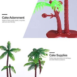 PRETYZOOM 1 Set 20 Pcs Coconut Cake Decoration Ice Cream Decorations Ice Cream Ornament Simulated Coconut Tree Plastic Cake Decorations Cake Supplies Ornaments Birthday Cake Decor