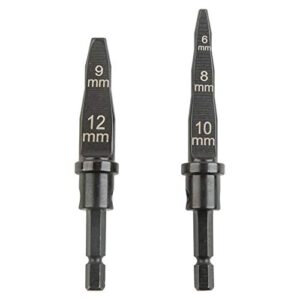 Cleey Pipe Expander Drill Electric Repair Support, Swaging Tool, Drill Bit Expander Include 7/8 3/4 5/8 1/2 3/8 1/4 Inch 5Pcs Black