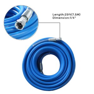 NATGAI 1/4 inch High Pressure Airless Paint Sprayer Hose 3300PSI Sprayer Flexible Fiber Tube (25ft)