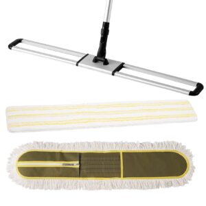 CLEANHOME Dust Mop 36 inch Commercial for Hardwood Floor Cleaning Heavy Duty Industrial Dry Mop for Hotel, Office, Garage, Household Dust Sweeping