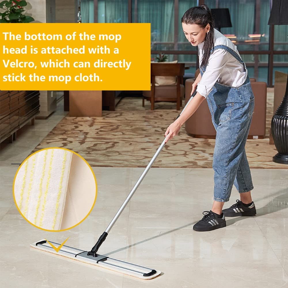 CLEANHOME Dust Mop 36 inch Commercial for Hardwood Floor Cleaning Heavy Duty Industrial Dry Mop for Hotel, Office, Garage, Household Dust Sweeping