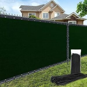 aofeiga 180gsm 6ft x 50ft fence privacy screen heavy duty fence cover garden wall backyard dark green