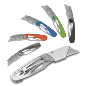 lichamp 6-pack folding utility knifes, quick change razor knife utility pocket construction blade knife