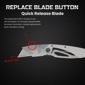 Lichamp 6-Pack Folding Utility Knifes, Quick Change Razor Knife Utility Pocket Construction Blade Knife