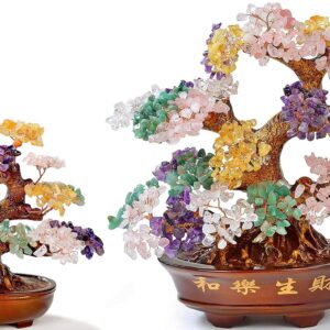 Multicolor Bonsai Tree Pair